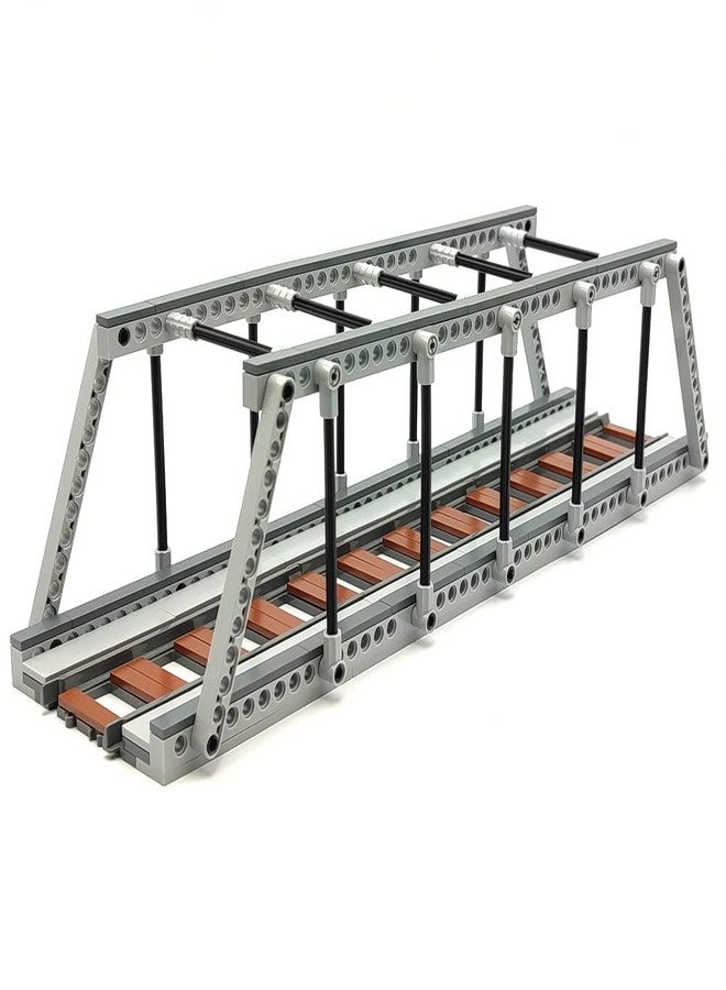 dspitwod Classic Train Building Bridge City Passenger Express Train Tracks Toys Accessories Railroad Construction Building Block Compatible with Major Brand (Train Bridge) - Image 1